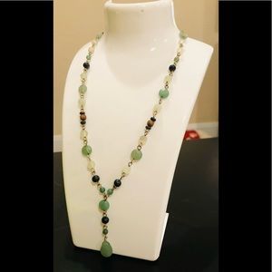 Beautiful green, ivory and brown necklace